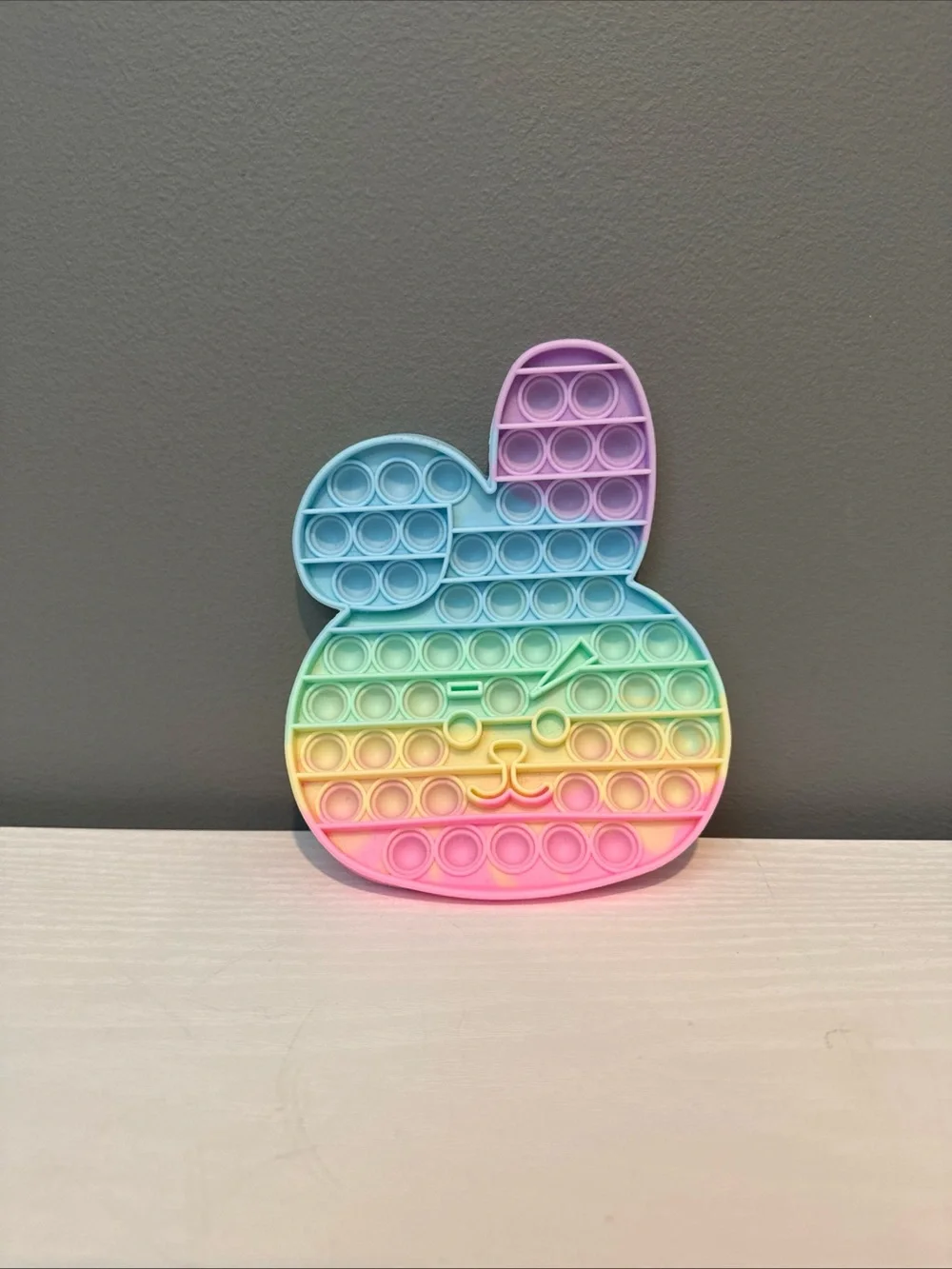Pastel Rainbow Bunny Pop-It Sensory Fidget Toy - Kids